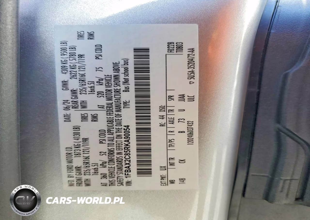 2024 Ford Transit T-350 VIN:1FBAX2C85RKA90054 - 13