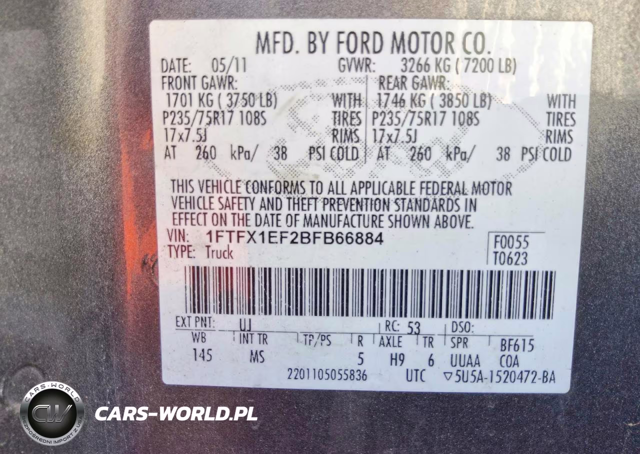 2011 Ford F150 Super Cab VIN:1FTFX1EF2BFB66884 - 12