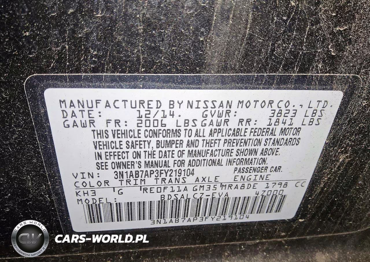 2015 Nissan Sentra S VIN:3N1AB7AP3FY219104 - 12