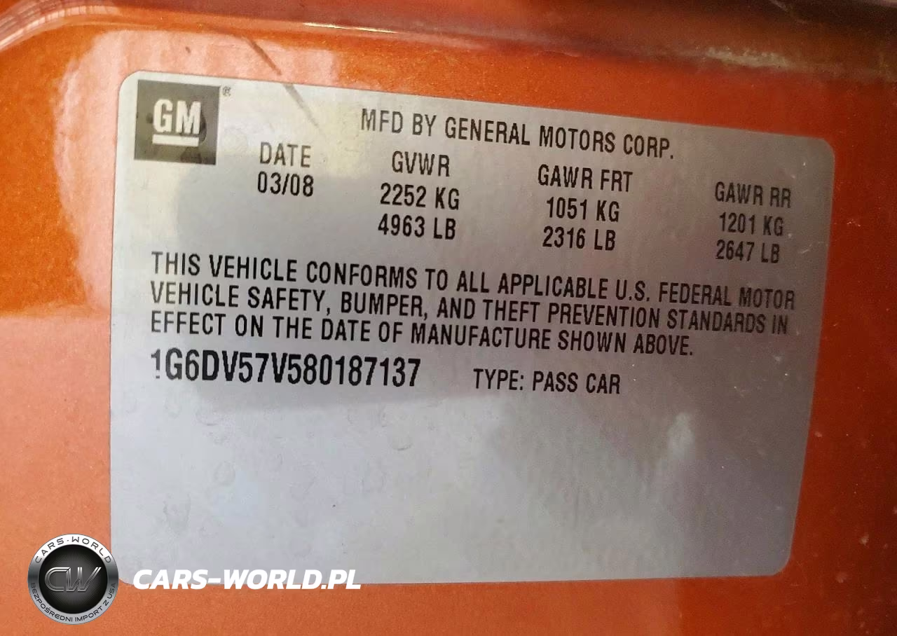 2008 Cadillac Cts Hi Feature V6 VIN:1G6DV57V580187137 - 12