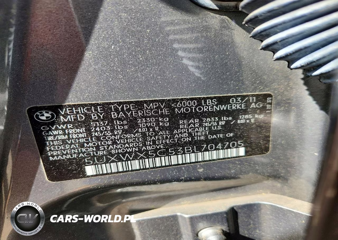 2011 BMW X3 xDrive28I VIN:5UXWX5C53BL704705 - 13