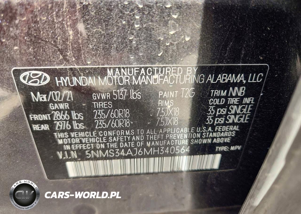 2021 Hyundai Santa Fe Sel VIN:5NMS34AJ6MH340564 - 13