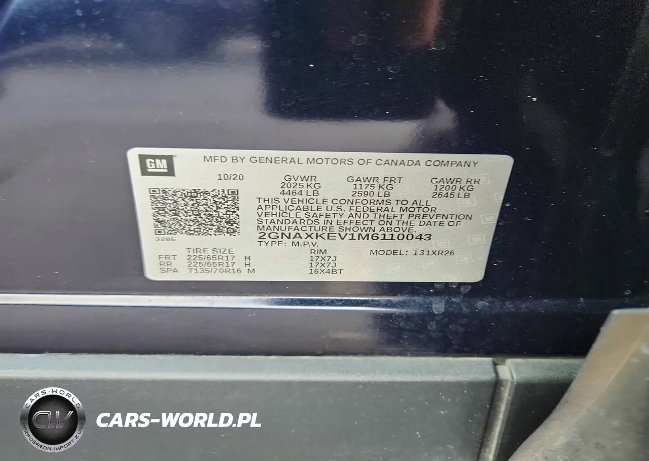 2021 Chevrolet Equinox Lt VIN:2GNAXKEV1M6110043 - 13