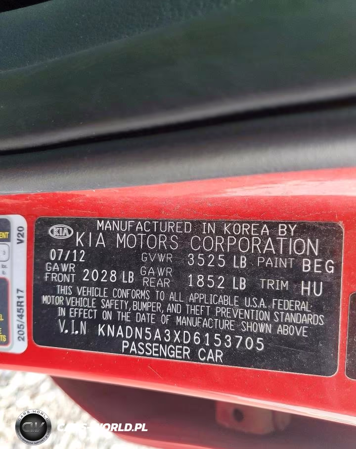 2013 Kia Rio 5-Door Sx VIN:KNADN5A3XD6153705 - 13