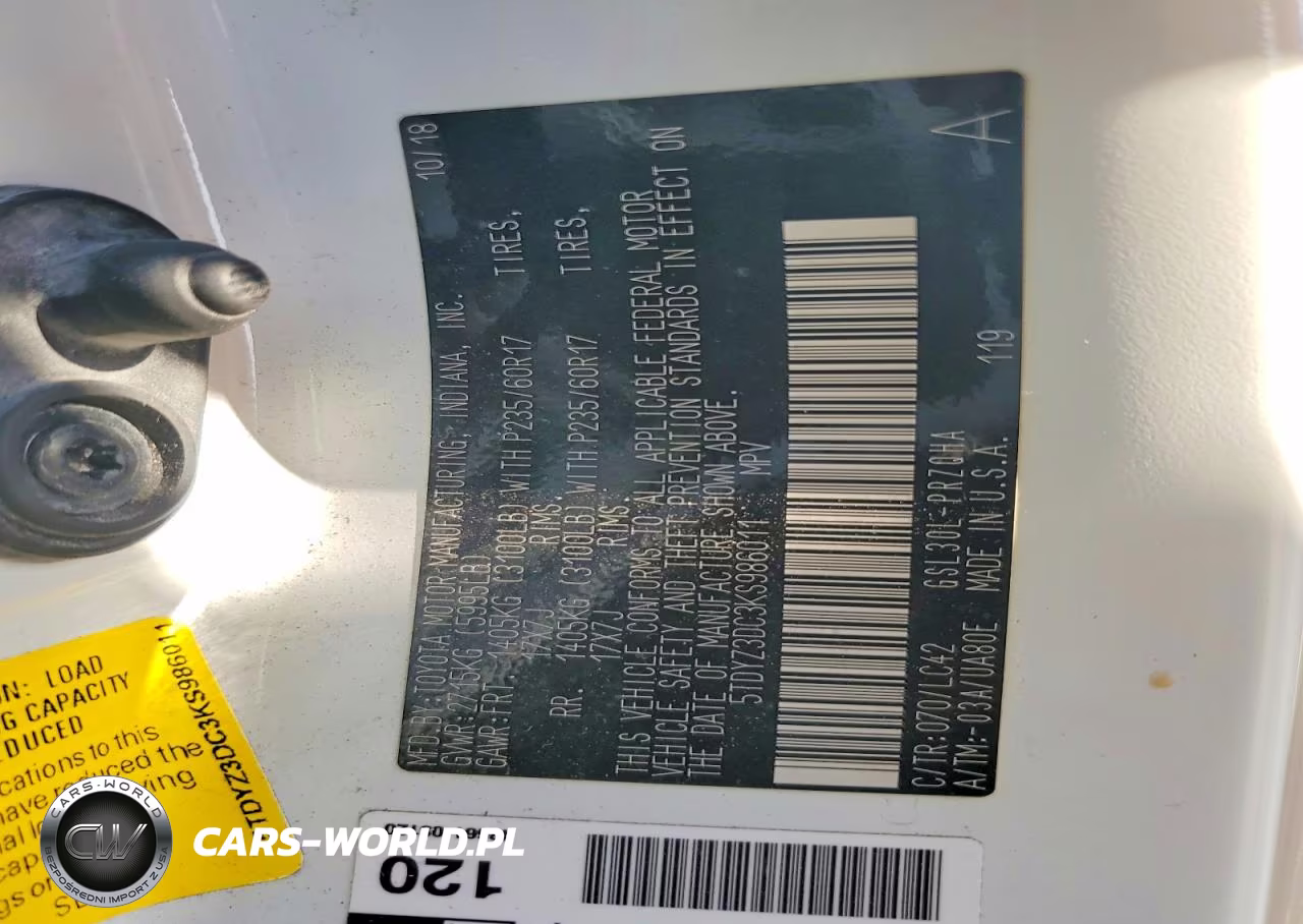 2019 Toyota Sienna Xle Premium 8-Passenger VIN:5TDYZ3DC3KS986011 - 13