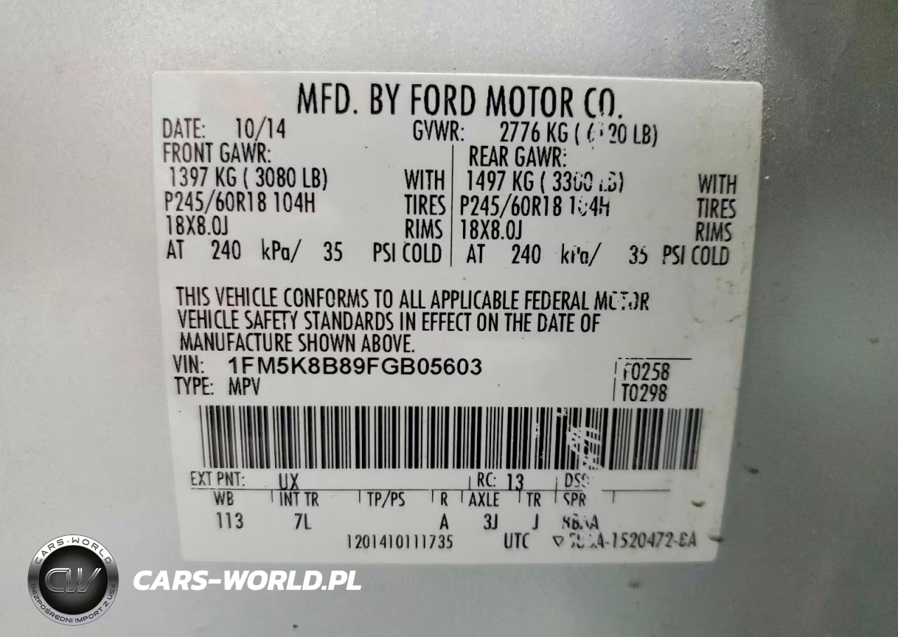 2015 Ford Explorer VIN:1FM5K8B89FGB05603 - 13