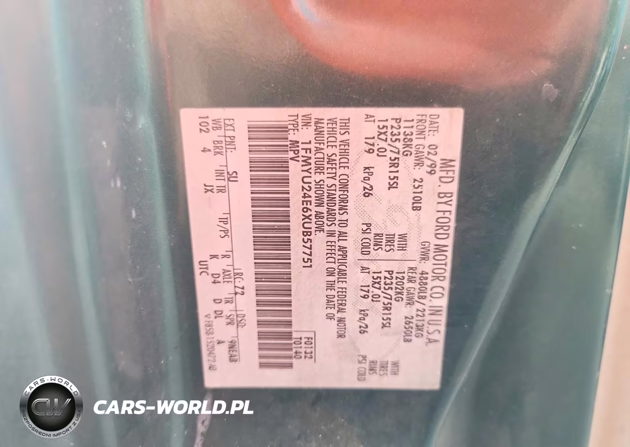 1999 Ford Explorer VIN:1FMYU24E6XUB57751 - 13