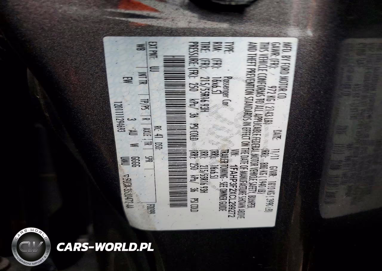 2012 Ford Focus Se VIN:1FAHP3F2XCL299272 - 12