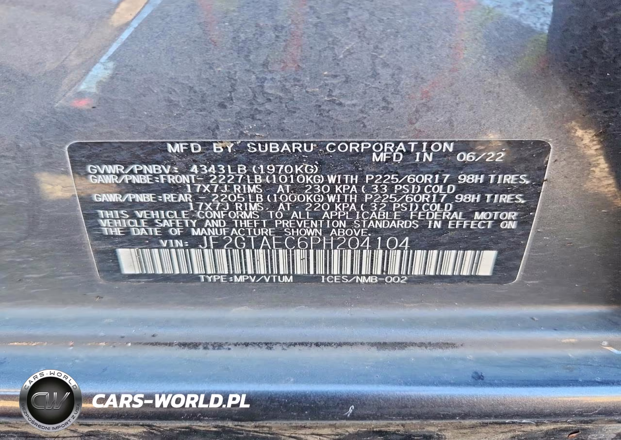 2023 Subaru Crosstrek Premium VIN:JF2GTAEC6PH204104 - 13