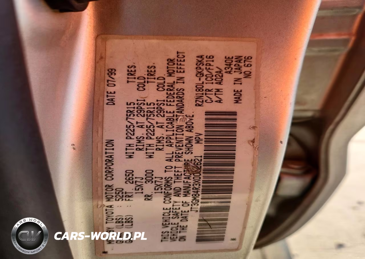 1999 Toyota 4Runner Base VIN:JT3GM84R3X0052621 - 13