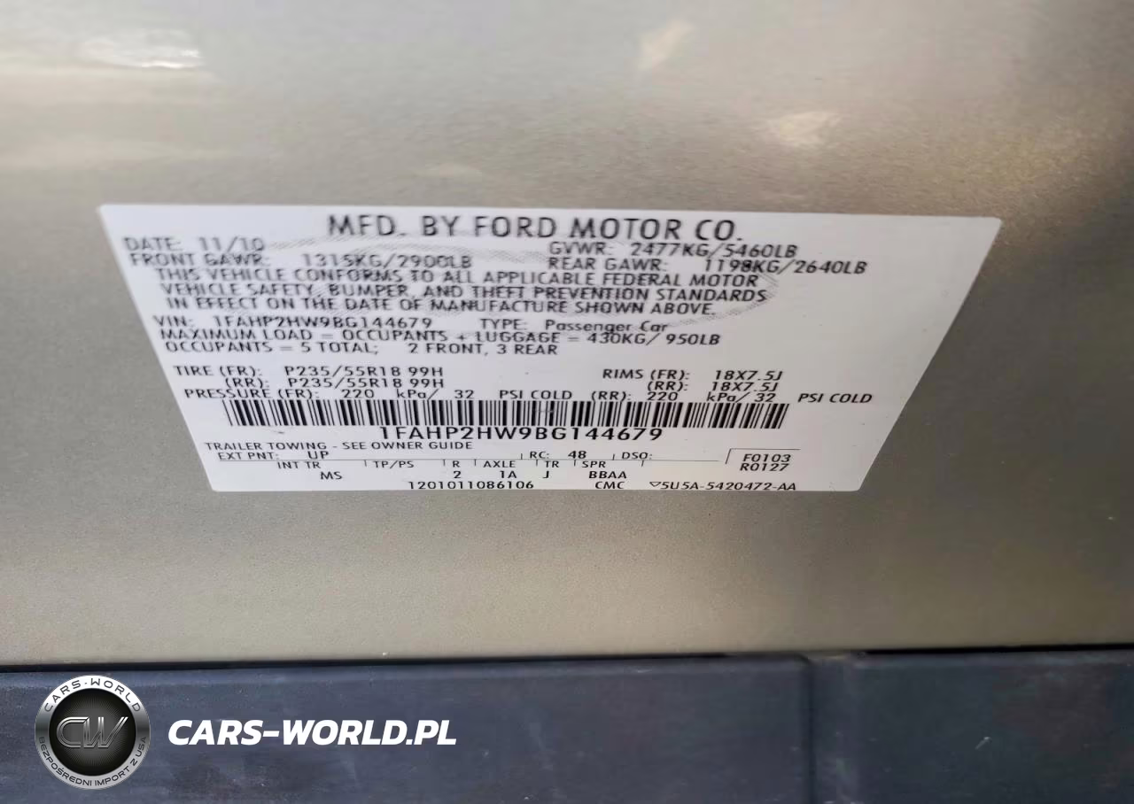 2011 Ford Taurus Sel VIN:1FAHP2HW9BG144679 - 13