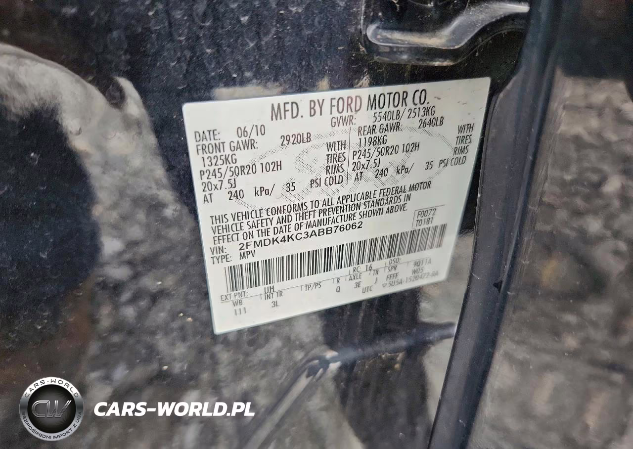 2010 Ford Edge Limited VIN:2FMDK4KC3ABB76062 - 13