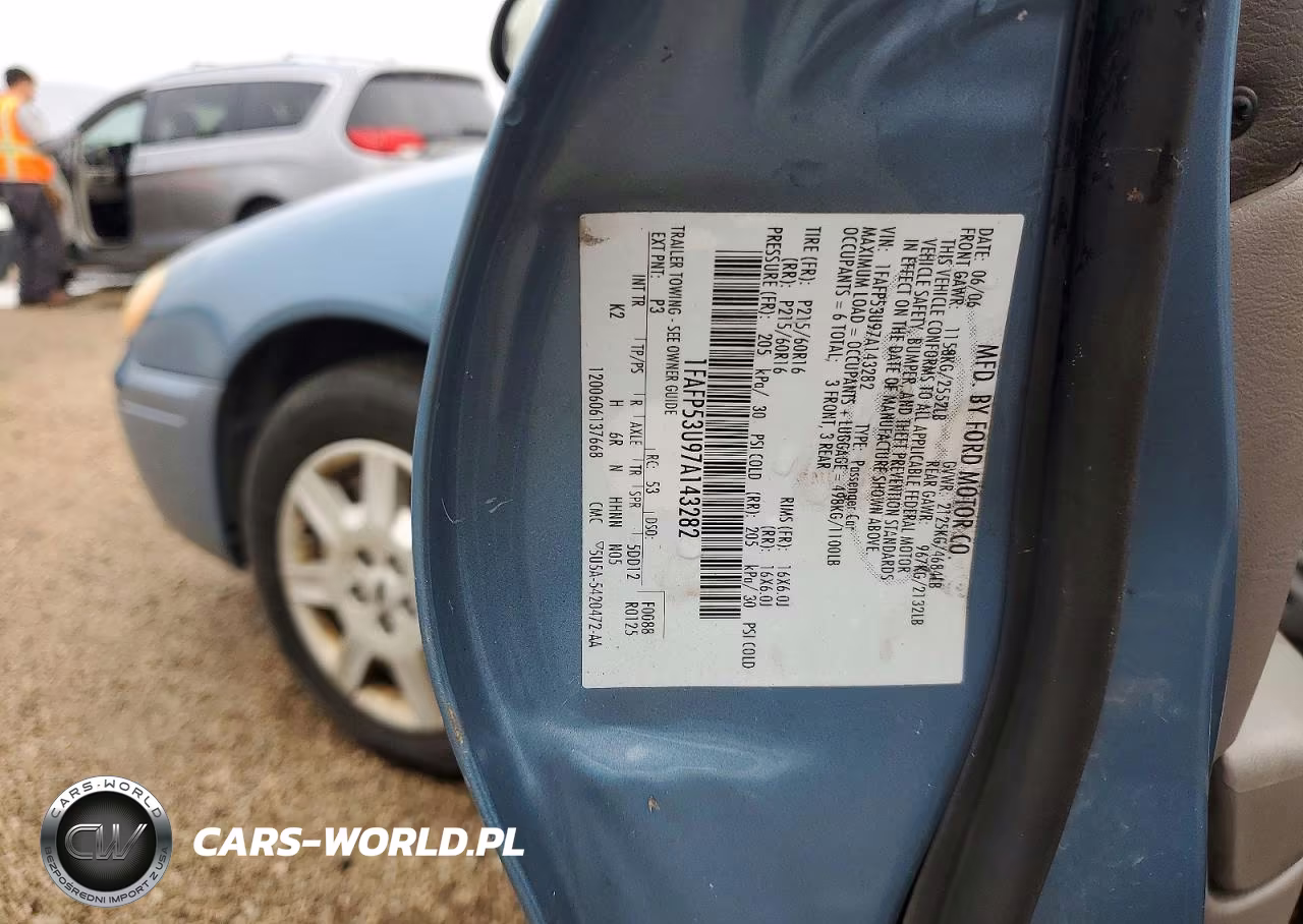 2007 Ford Taurus Se VIN:1FAFP53U97A143282 - 12