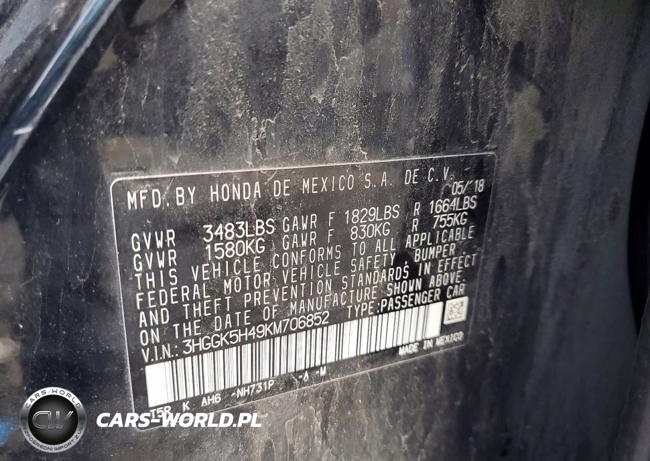 2019 Honda Fit Lx VIN:3HGGK5H49KM706852 - 12