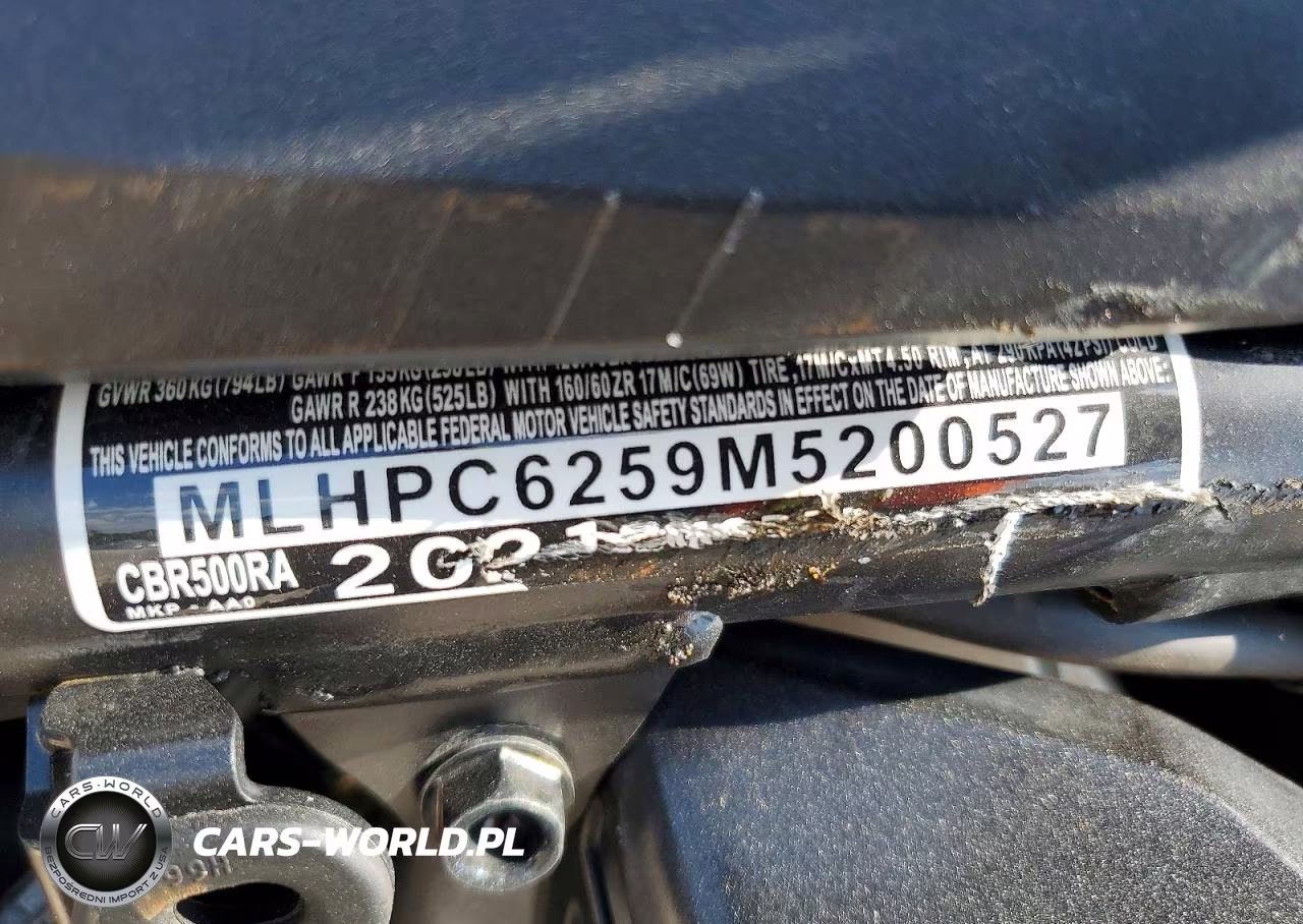2021 Honda Cbr500 Ra VIN:MLHPC6259M5200527 - 9