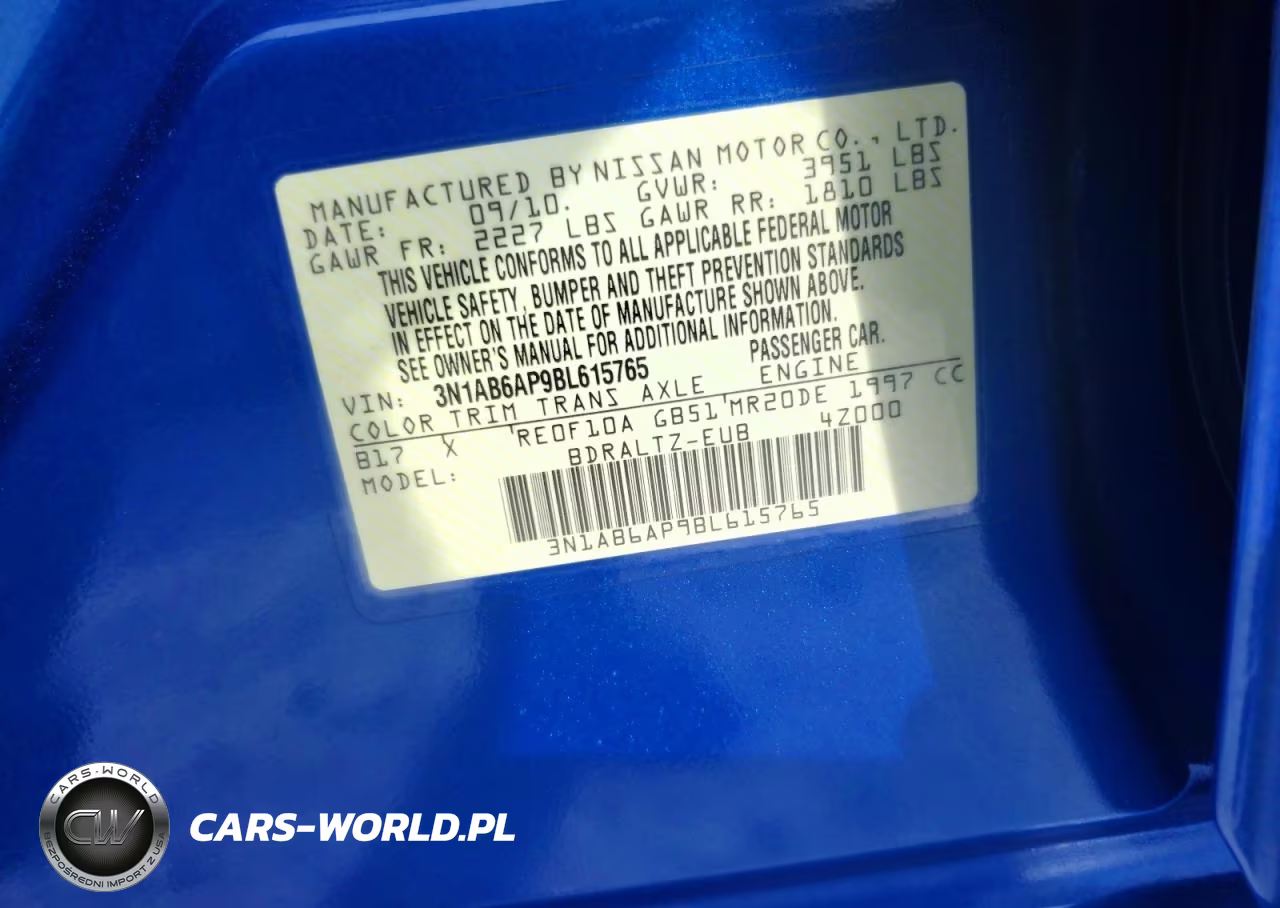 2011 Nissan Sentra 2.0 VIN:3N1AB6AP9BL615765 - 13