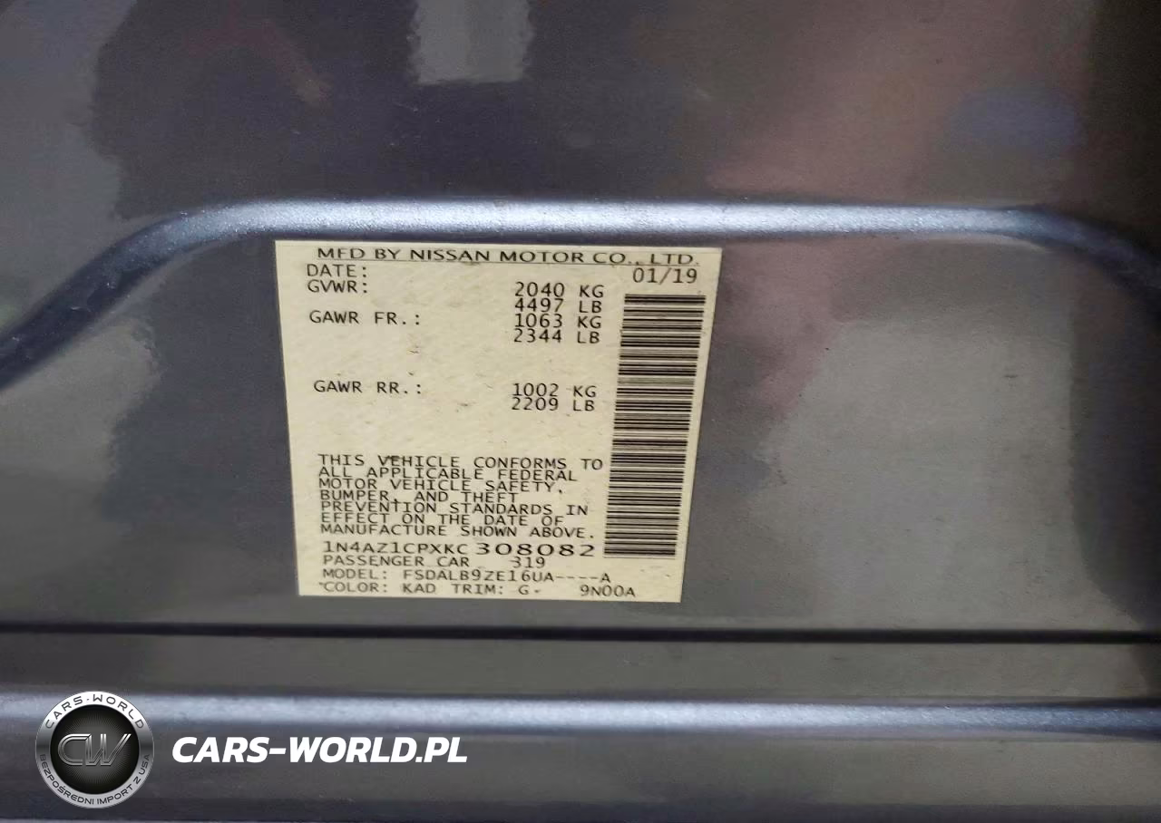 2019 Nissan Leaf S VIN:1N4AZ1CPXKC308082 - 12