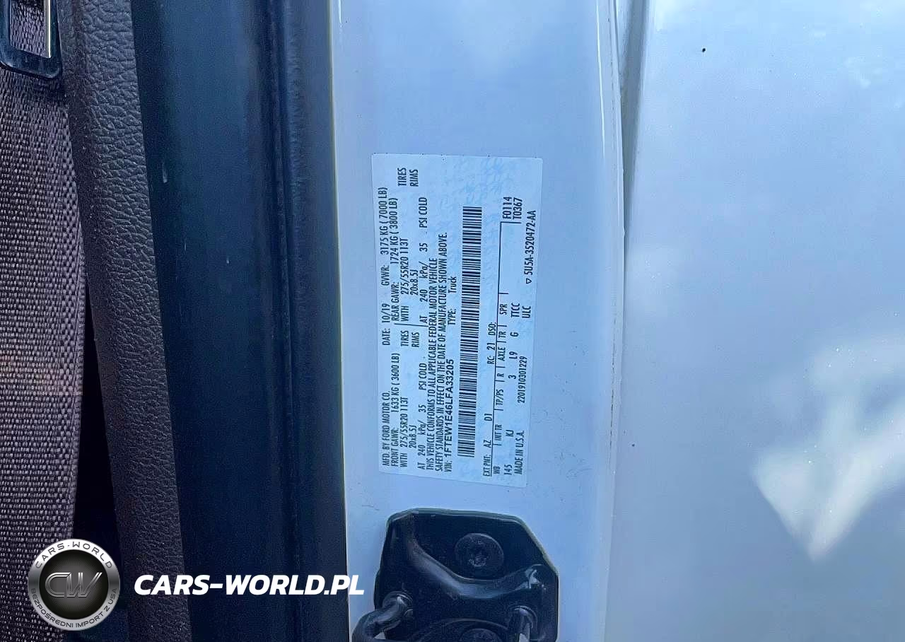 2020 Ford F150 Supercrew VIN:1FTEW1E46LFA33205 - 10