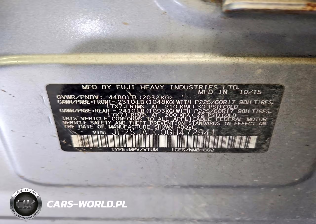 2016 Subaru Forester 2.5I Premium VIN:JF2SJADC0GH472941 - 13