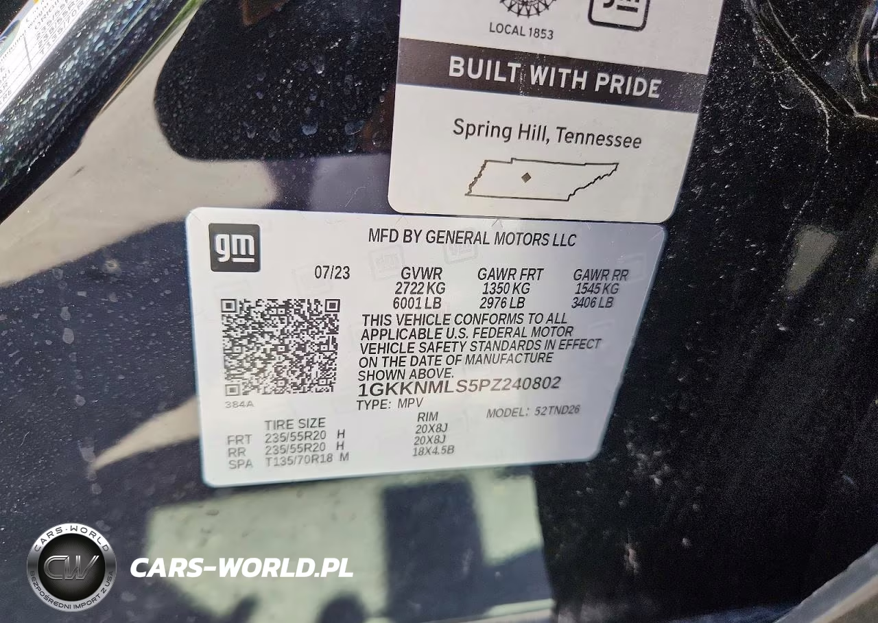 2023 GMC Acadia Fwd Slt VIN:1GKKNMLS5PZ240802 - 13