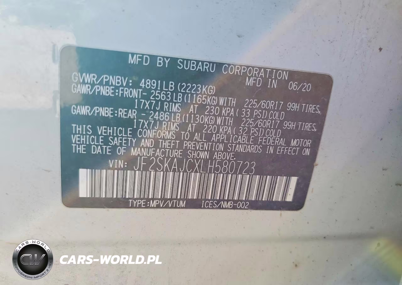 2020 Subaru Forester Premium VIN:JF2SKAJCXLH580723 - 13