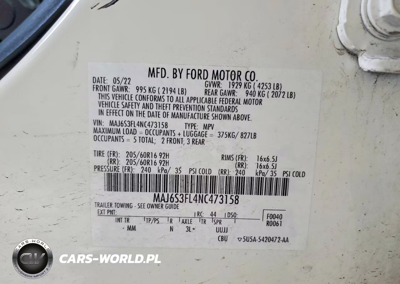 2022 Ford Ecosport S VIN:MAJ6S3FL4NC473158 - 12
