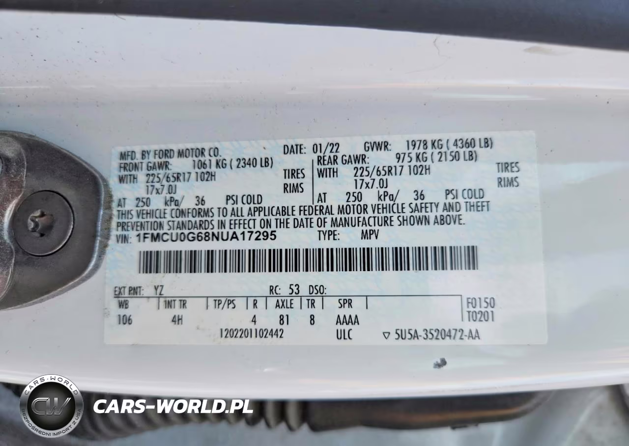 2022 Ford Escape Se VIN:1FMCU0G68NUA17295 - 13