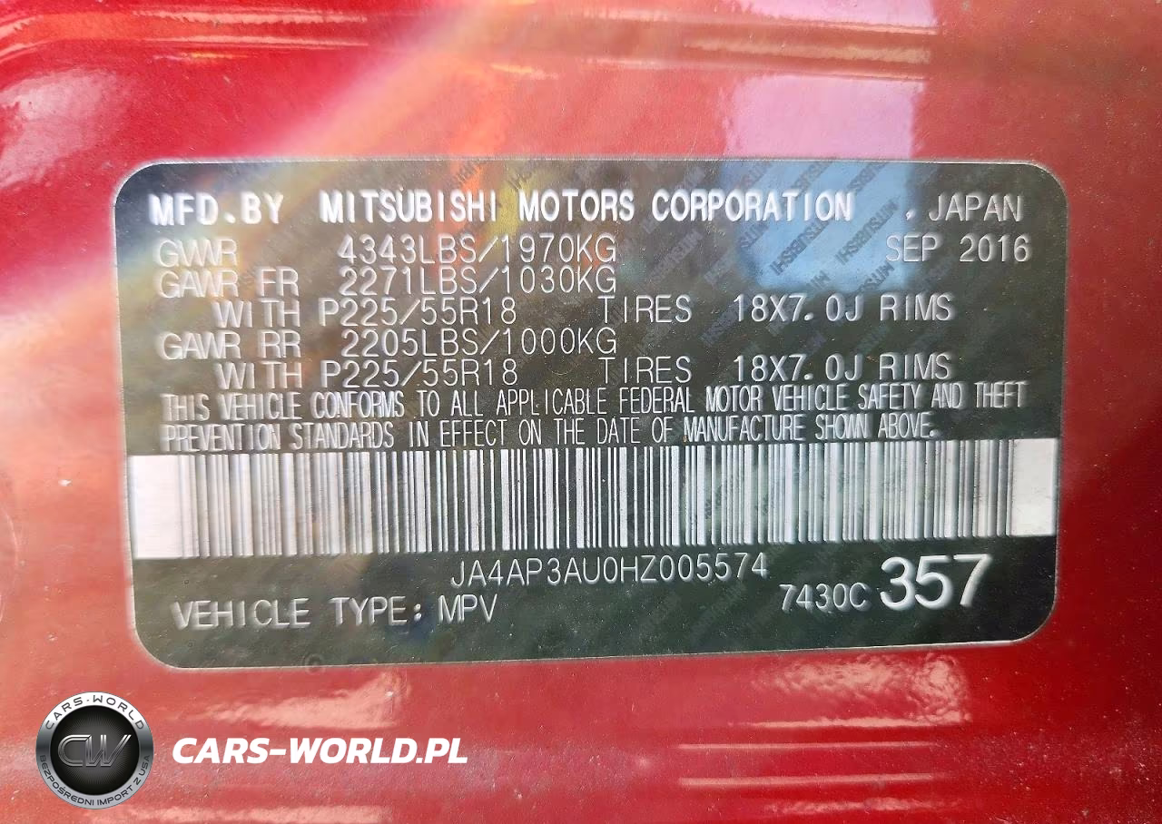 2017 Mitsubishi Outlander Sport Es VIN:JA4AP3AU0HZ005574 - 13