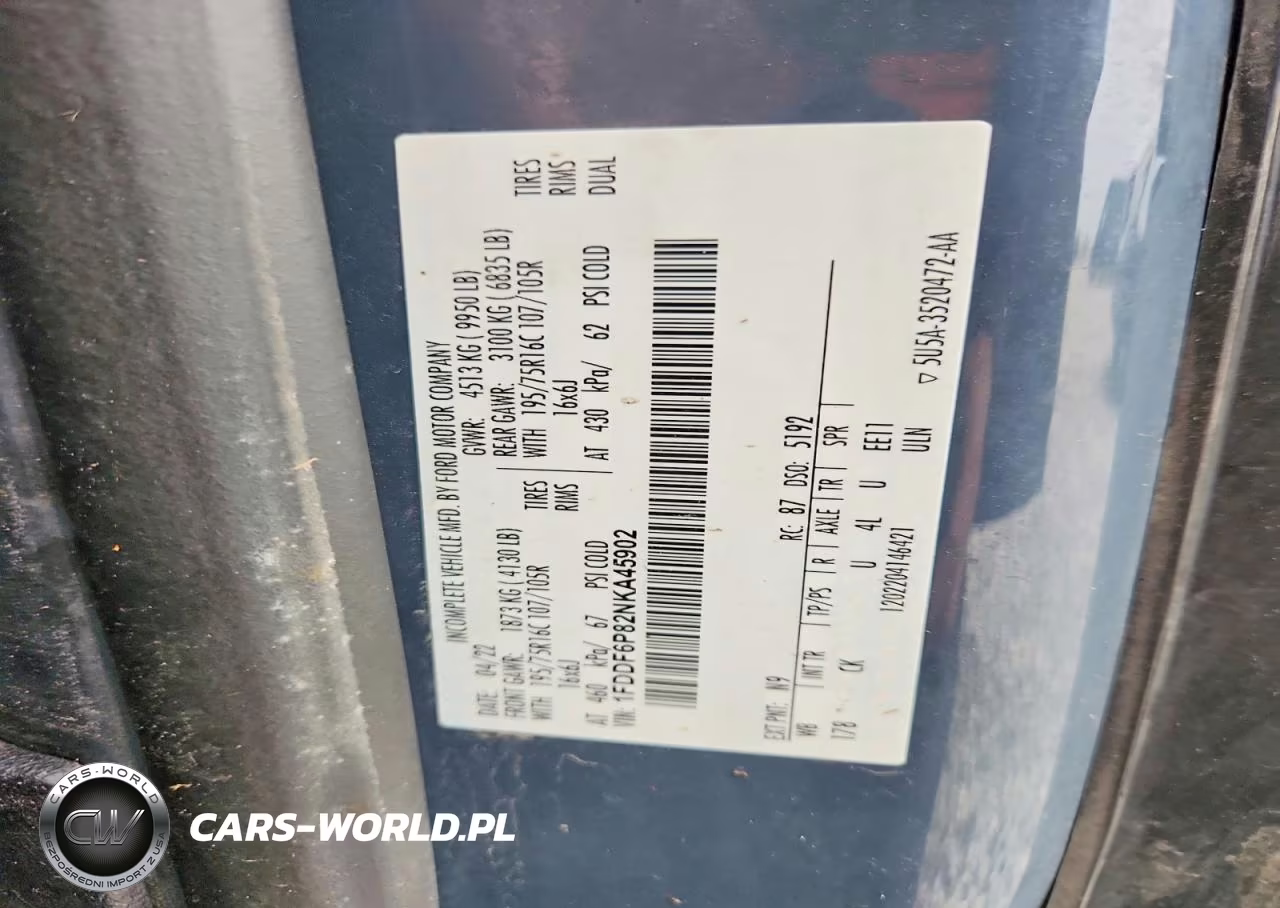 2022 Ford Transit T-350 Hd VIN:1FDDF6P82NKA45902 - 14