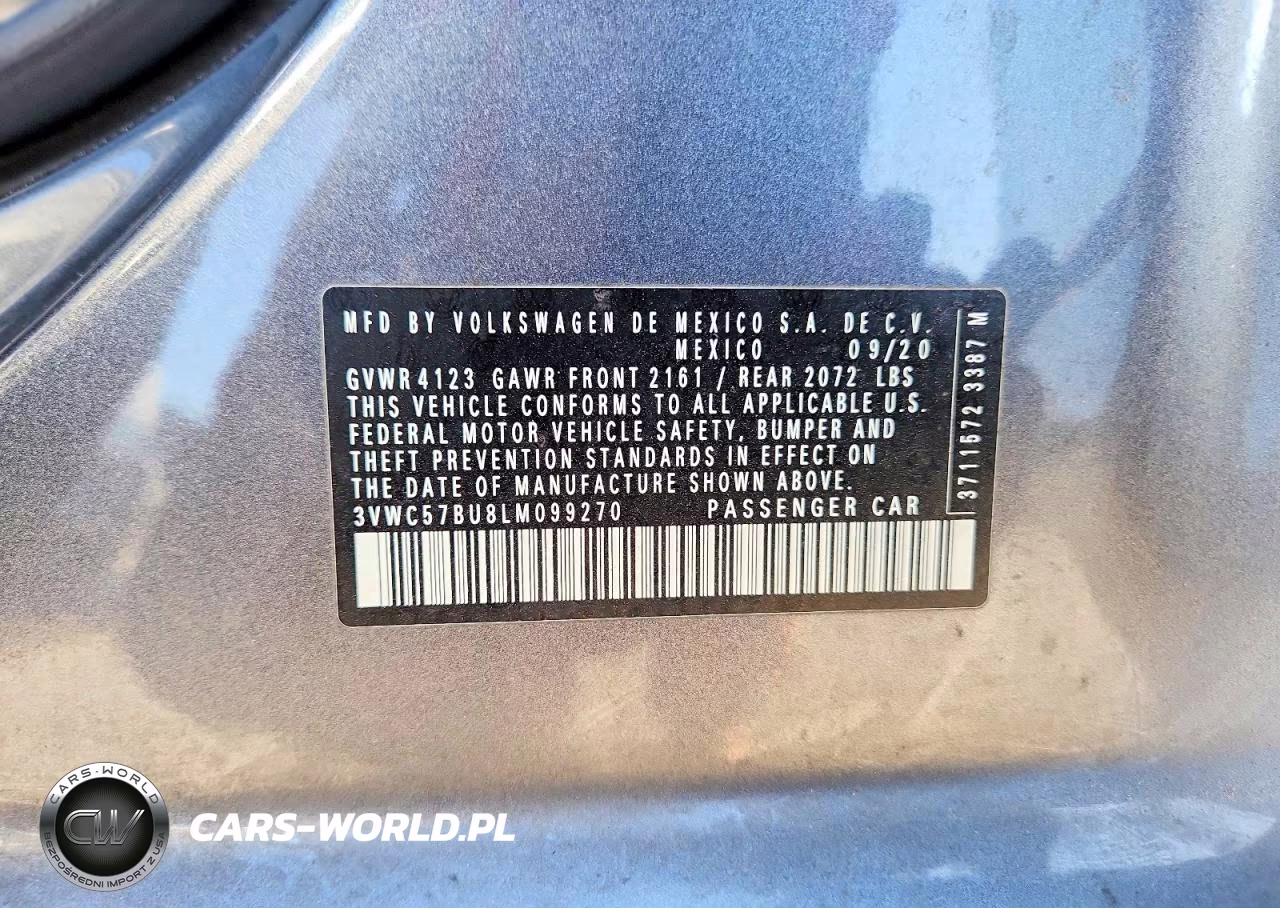 2020 Volkswagen Jetta S VIN:3VWC57BU8LM099270 - 12