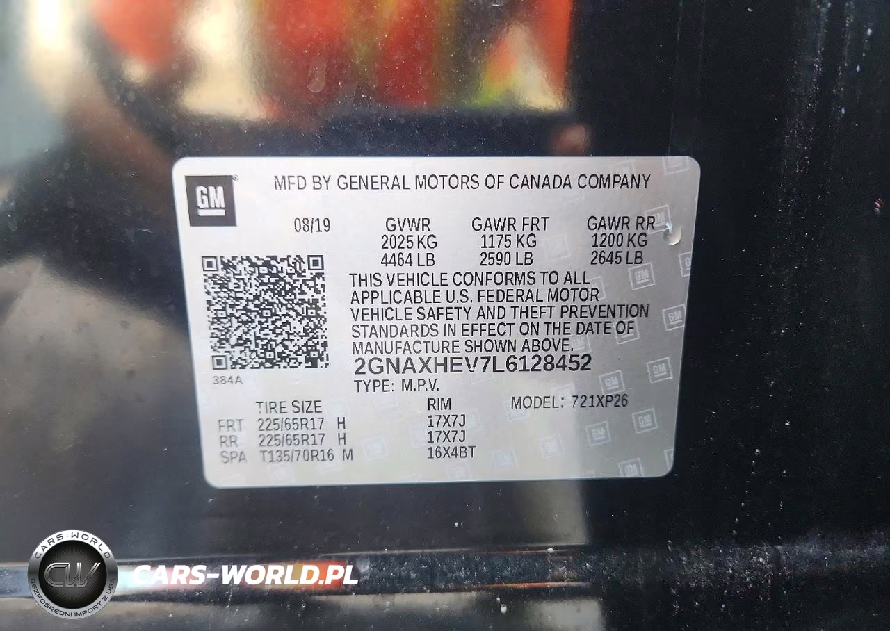 2020 Chevrolet Equinox Ls VIN:2GNAXHEV7L6128452 - 13