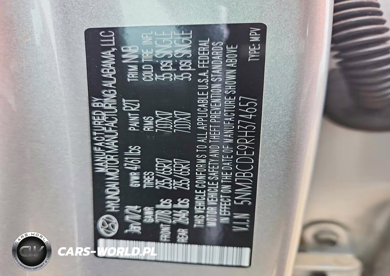 2024 Hyundai Tucson Sel VIN:5NMJBCDE9RH374657 - 13