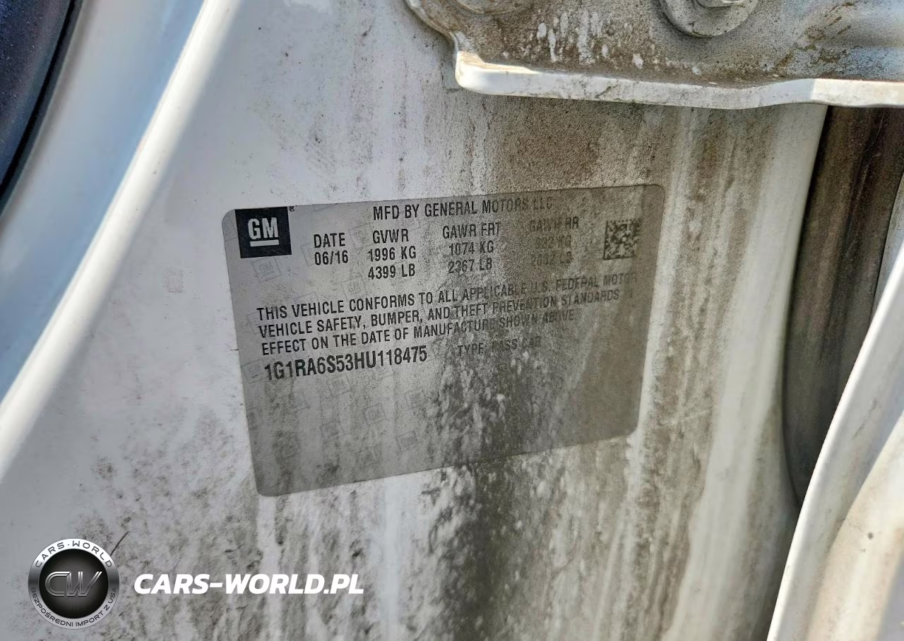 2017 Chevrolet Volt Lt VIN:1G1RA6S53HU118475 - 12