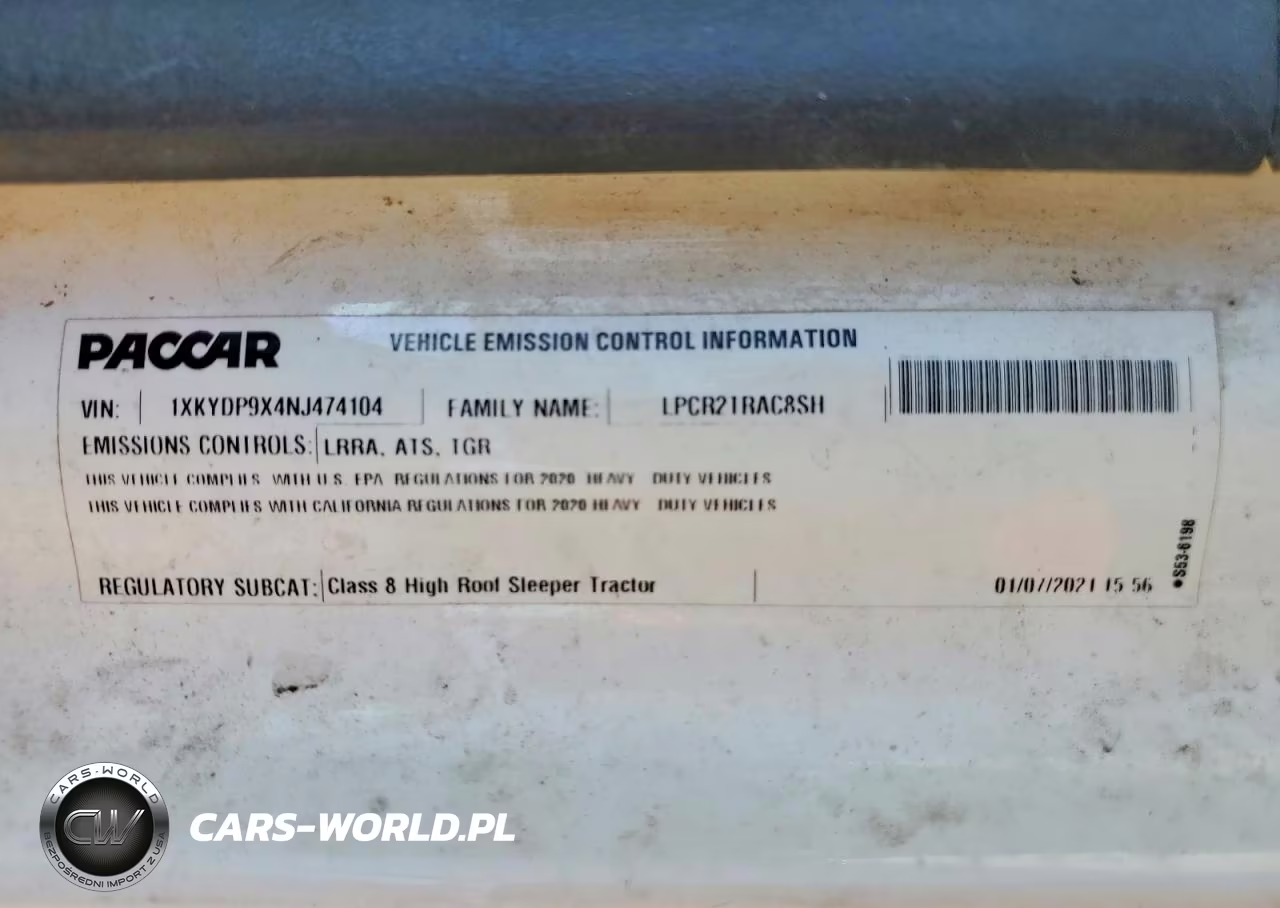 2022 Kenworth Construction T680 VIN:1XKYDP9X4NJ474104 - 14
