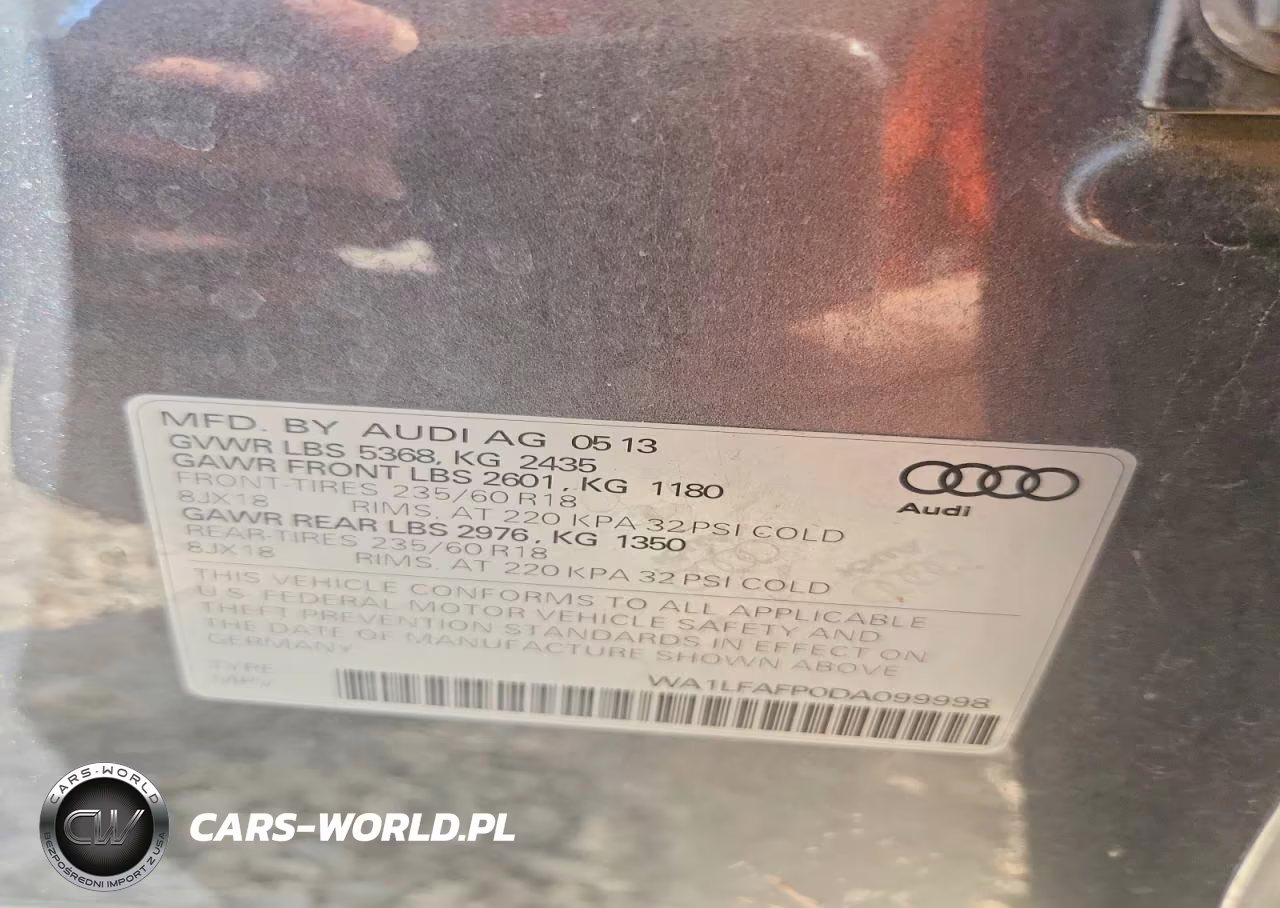 2013 Audi Q5 Premium Plus VIN:WA1LFAFP0DA099998 - 12