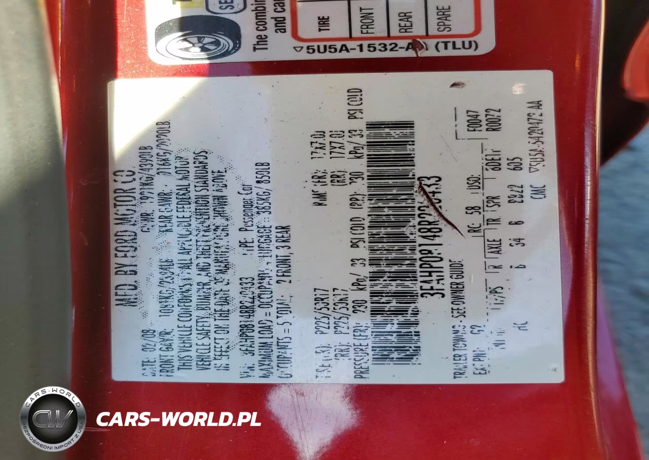 2008 Ford Fusion Sel VIN:3FAHP08148R220433 - 13