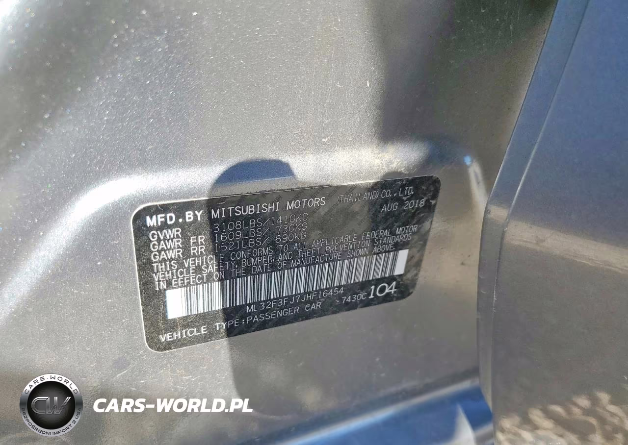 2018 Mitsubishi Mirage G4 Es VIN:ML32F3FJ7JHF16454 - 13