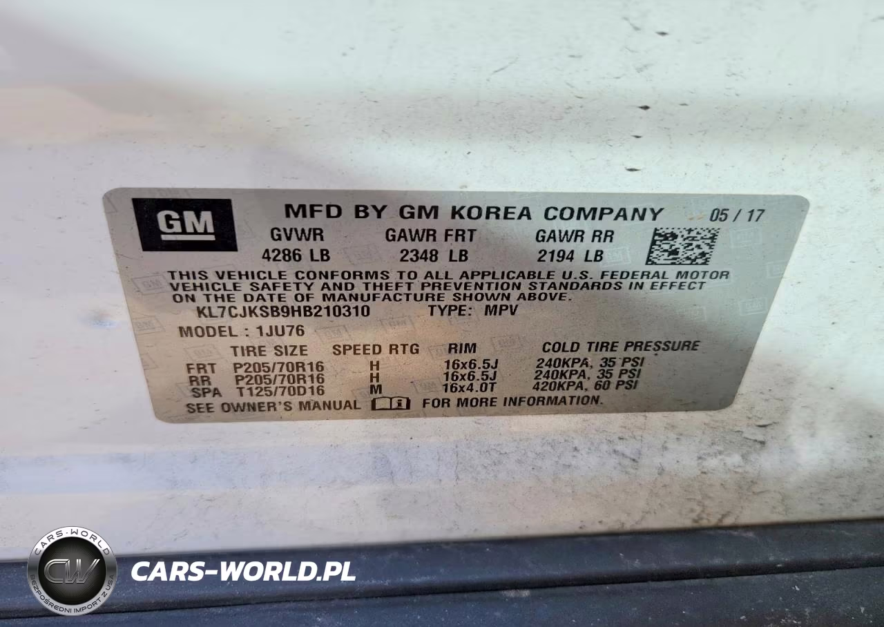 2017 Chevrolet Trax Ls VIN:KL7CJKSB9HB210310 - 12