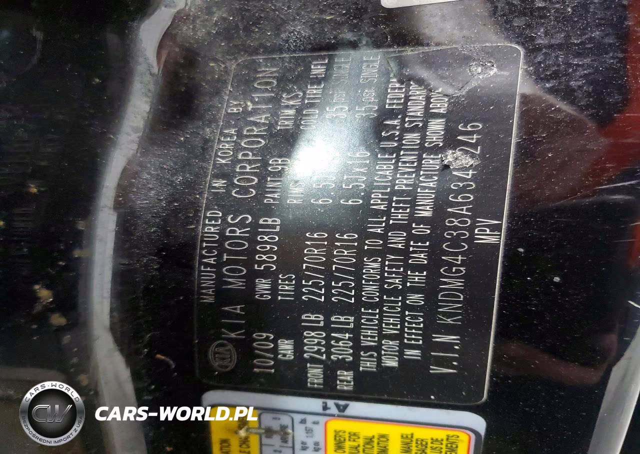 2010 Kia Sedona Lx VIN:KNDMG4C38A6340246 - 14