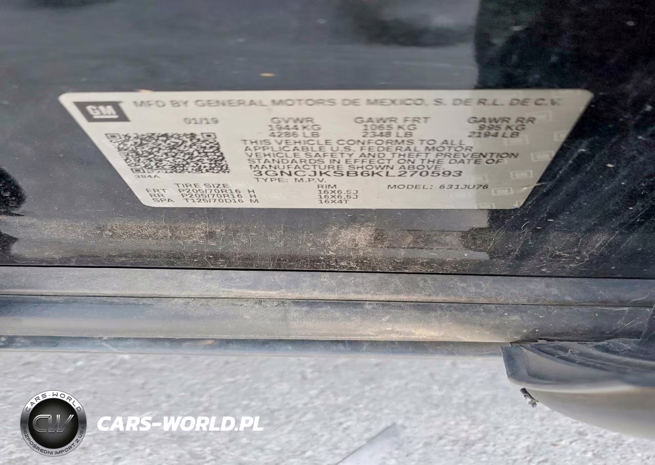 2019 Chevrolet Trax Ls VIN:3GNCJKSB6KL270593 - 13