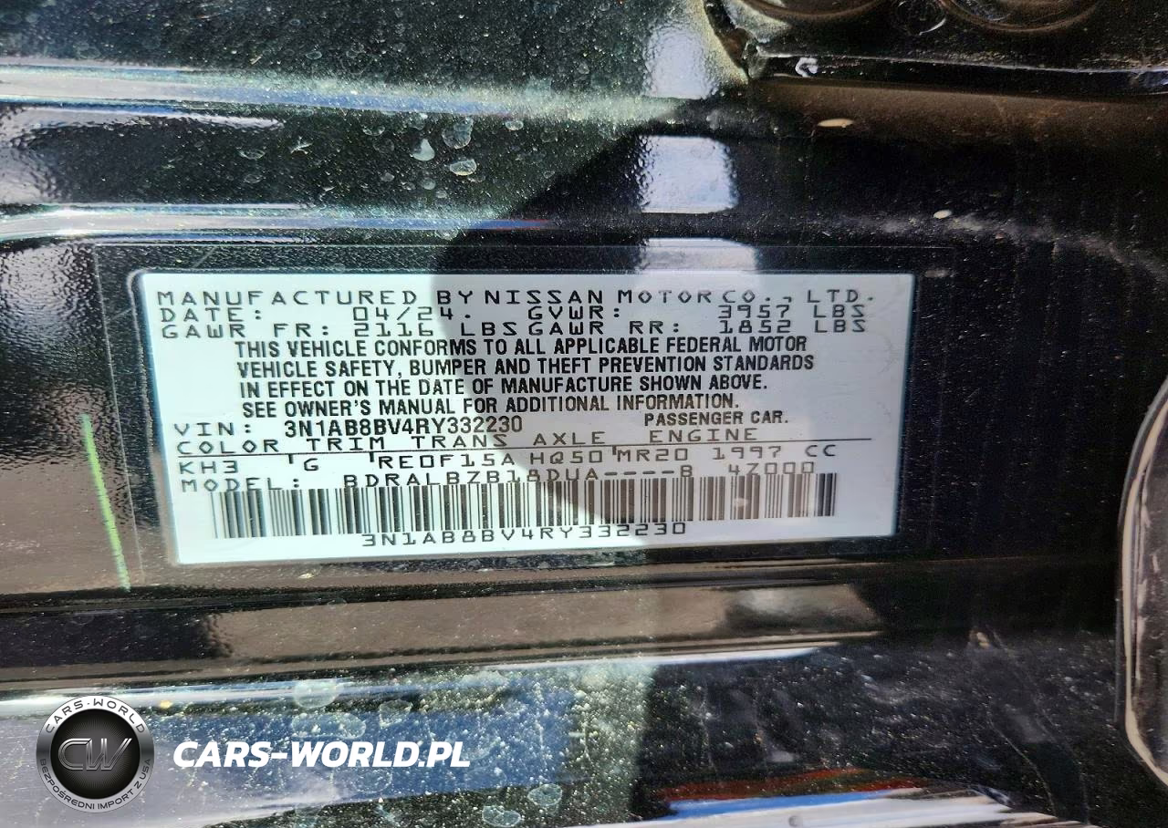 2024 Nissan Sentra S VIN:3N1AB8BV4RY332230 - 13