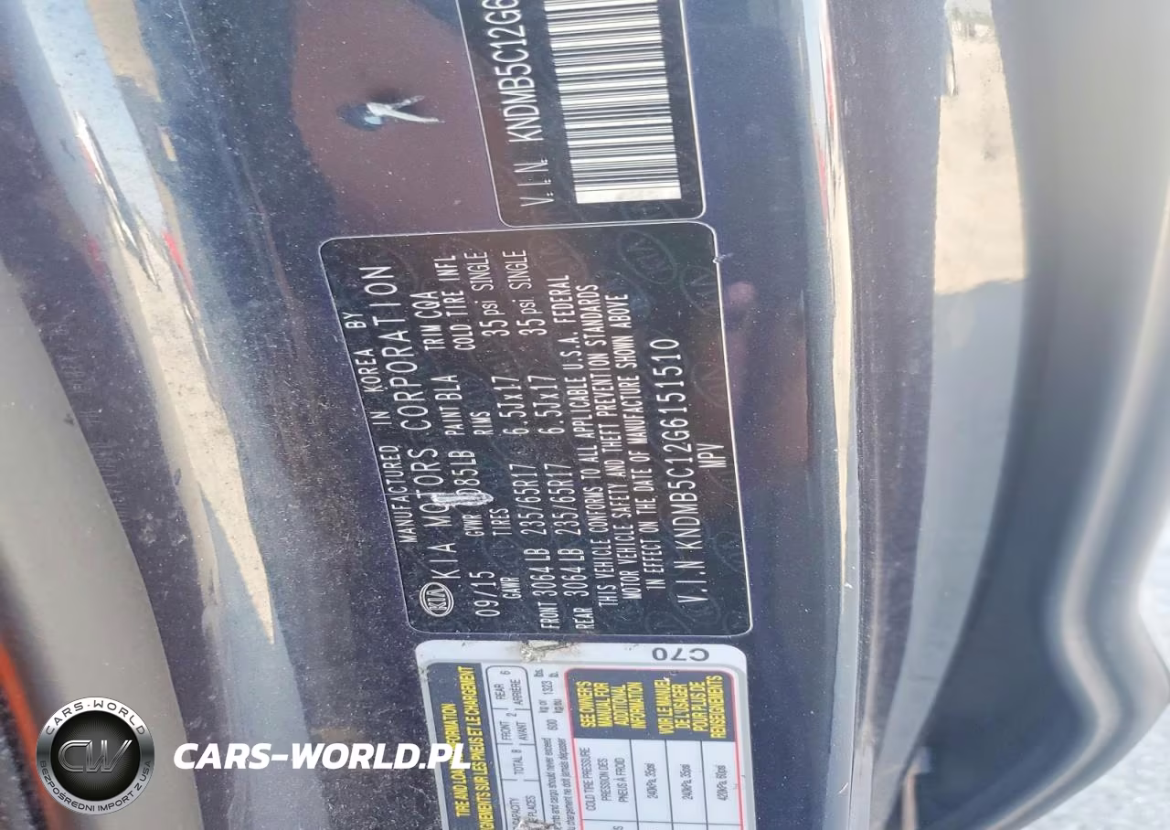 2016 Kia Sedona Lx VIN:KNDMB5C12G6151510 - 13