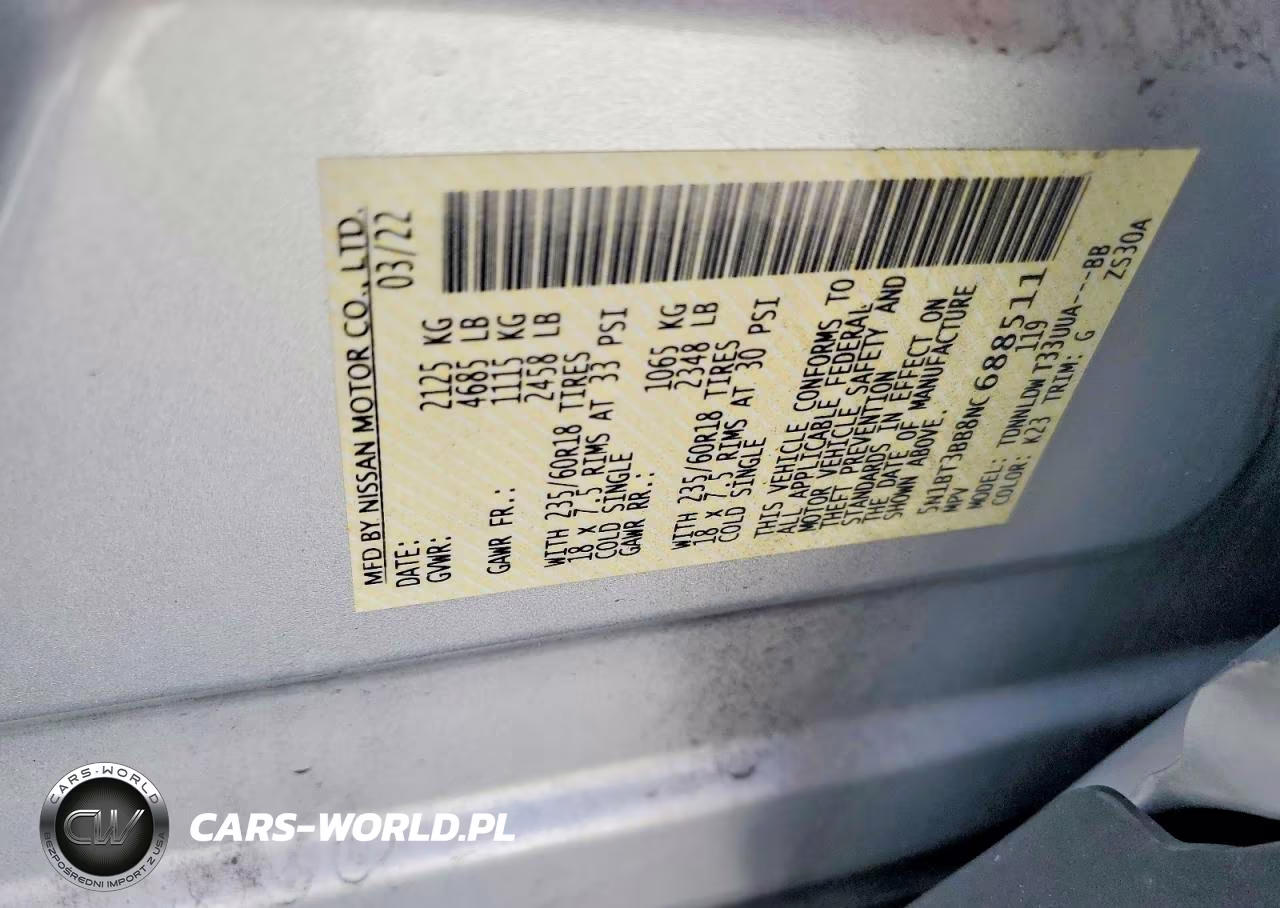 2022 Nissan Rogue Sv VIN:5N1BT3BB8NC688511 - 13
