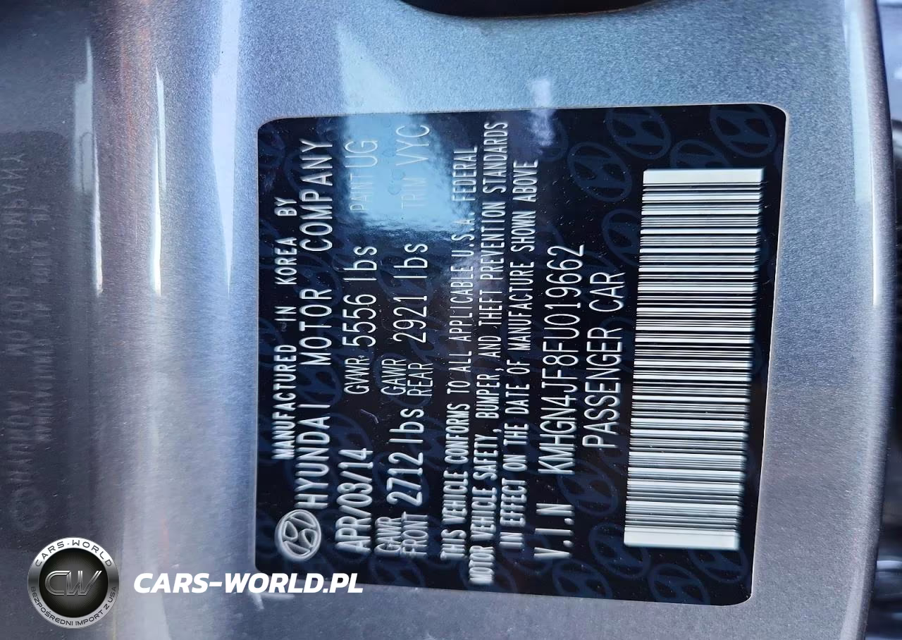 2015 Hyundai Genesis 5.0L VIN:KMHGN4JF8FU019662 - 12