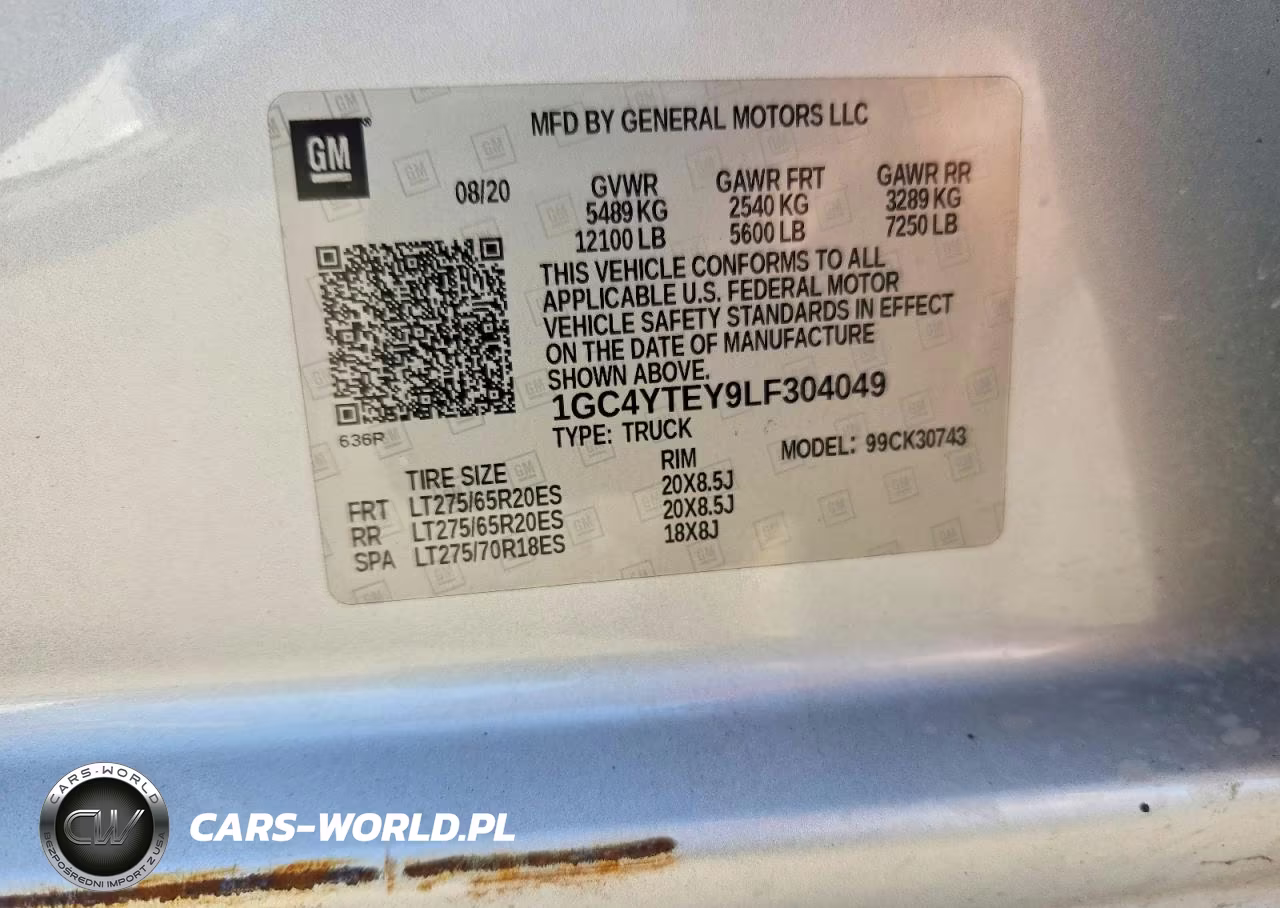 2020 Chevrolet Silverado K3500 Lt VIN:1GC4YTEY9LF304049 - 12