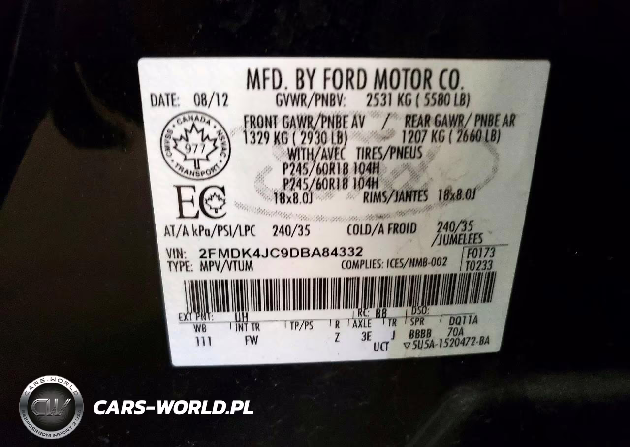2013 Ford Edge Sel VIN:2FMDK4JC9DBA84332 - 13