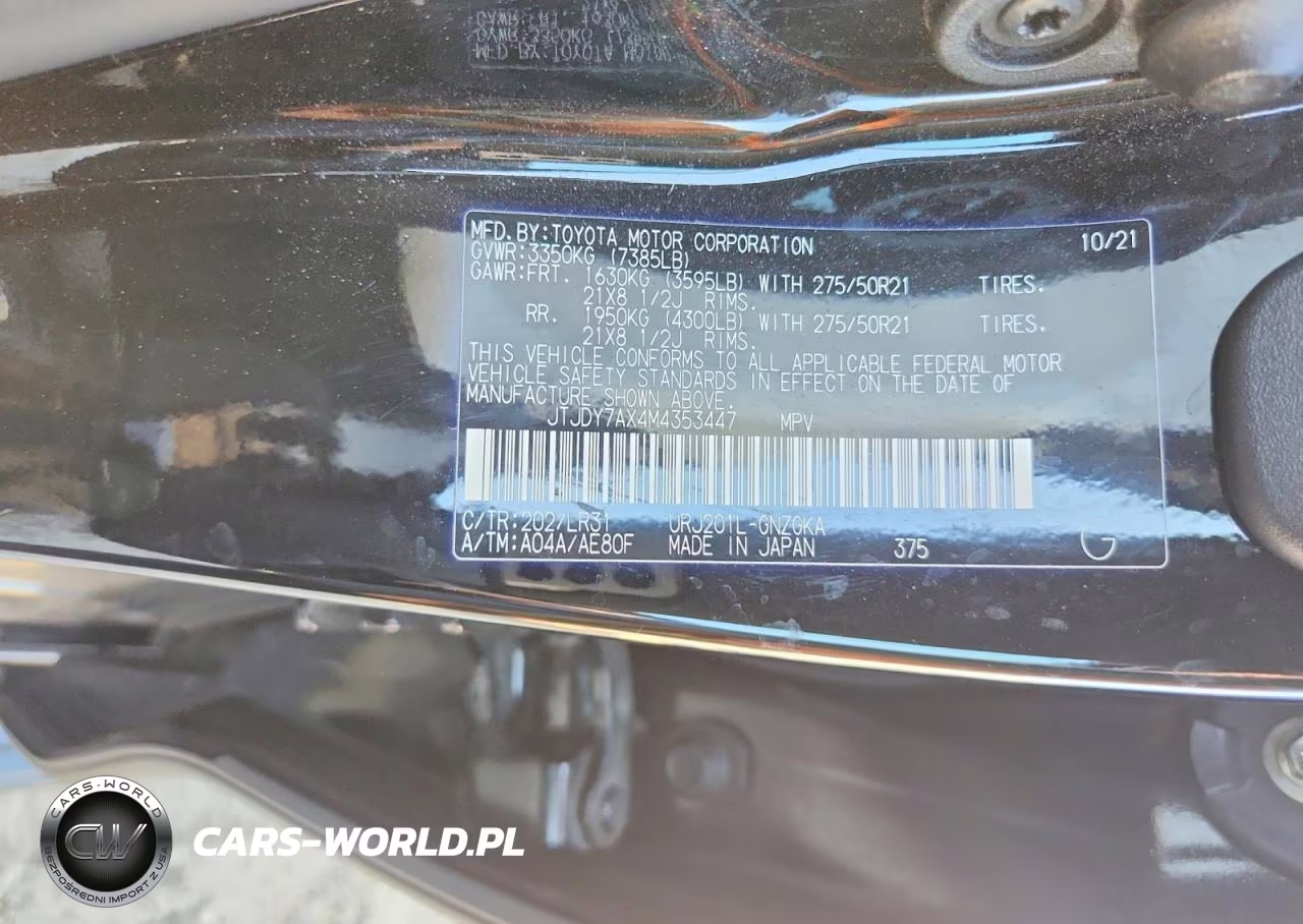 2021 Lexus Lx 570 VIN:JTJDY7AX4M4353447 - 13