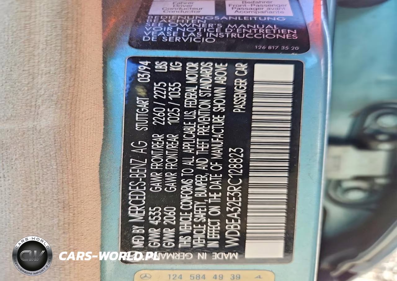 1994 Mercedes-Benz E 320 VIN:WDBEA32E3RC128823 - 12