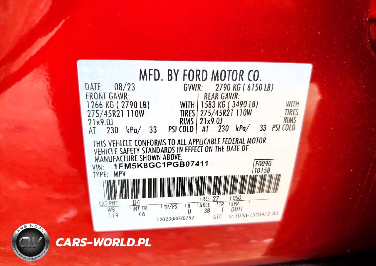 2023 Ford Explorer St VIN:1FM5K8GC1PGB07411 - 13