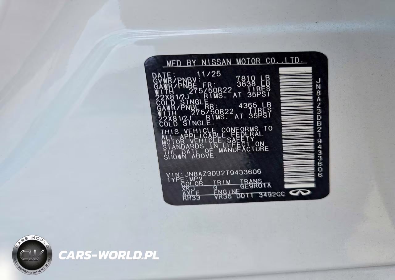 2026 Infiniti Qx80 Sport VIN:JN8AZ3DB2T9433606 - 13